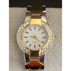 Blair Women's Two-Toned Watch with Crystals on the Bezel New‎ Battery
